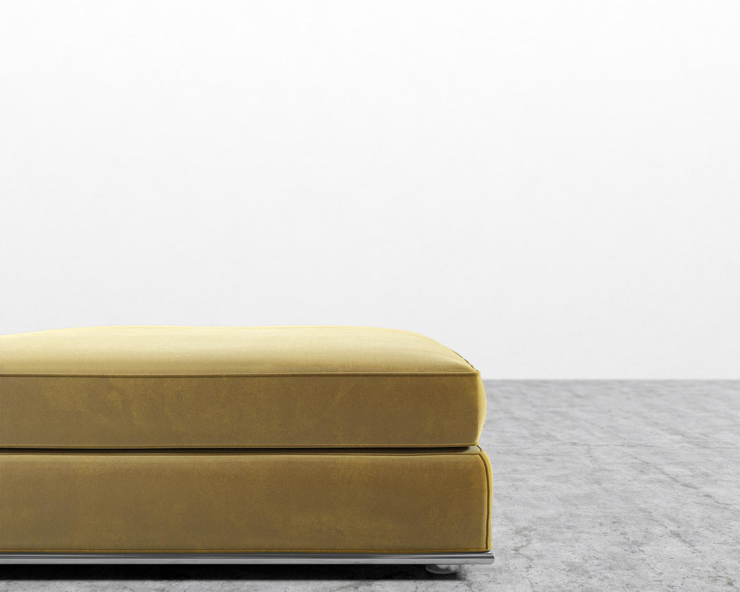 Milo 1-Seater - Ottoman - Plush Velvet - Golden Beryl