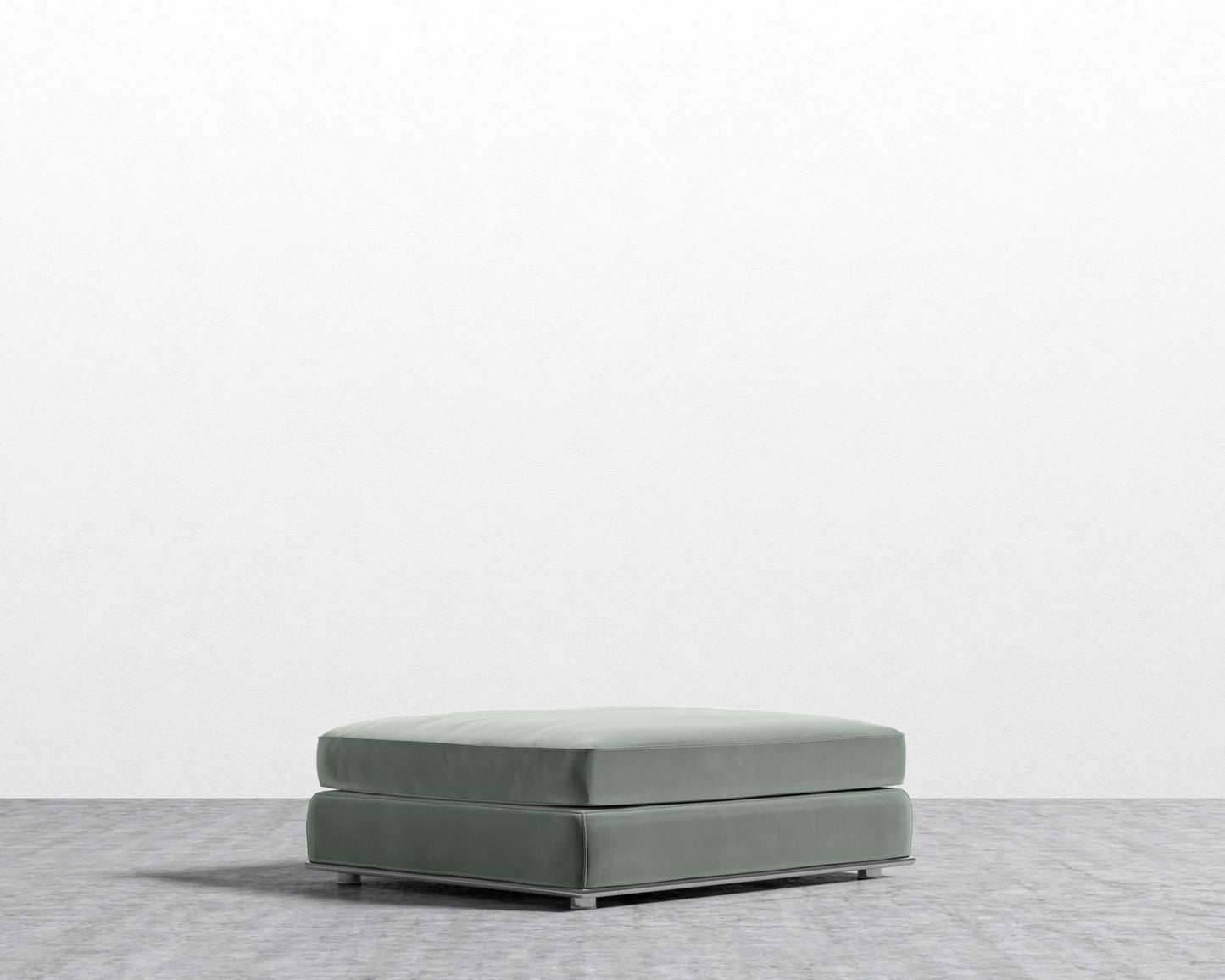 Milo 1-Seater - Ottoman - Plush Velvet - Moonstone