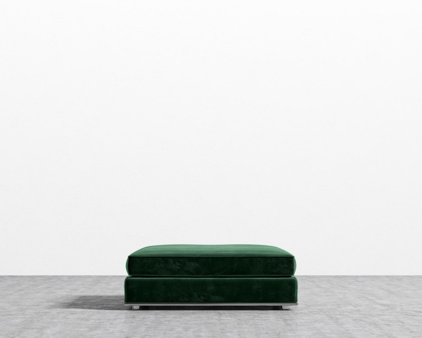Milo 1-Seater - Ottoman - Plush Velvet - Moss