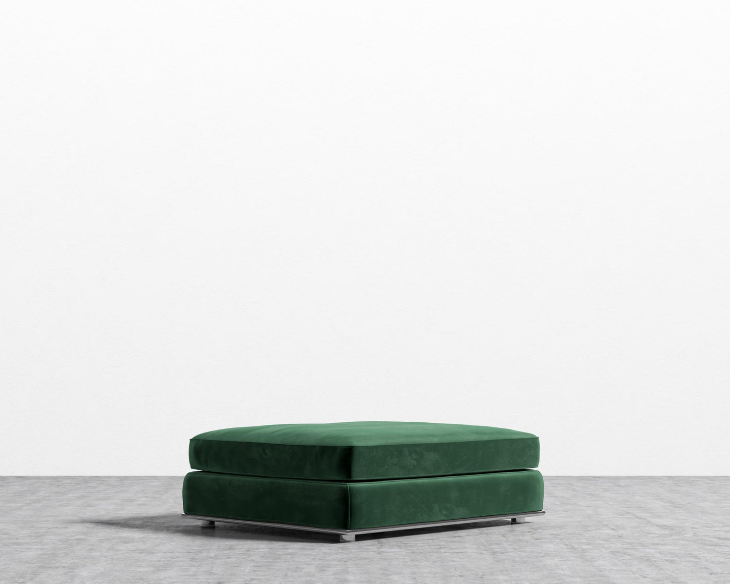 Milo 1-Seater - Ottoman - Plush Velvet - Moss