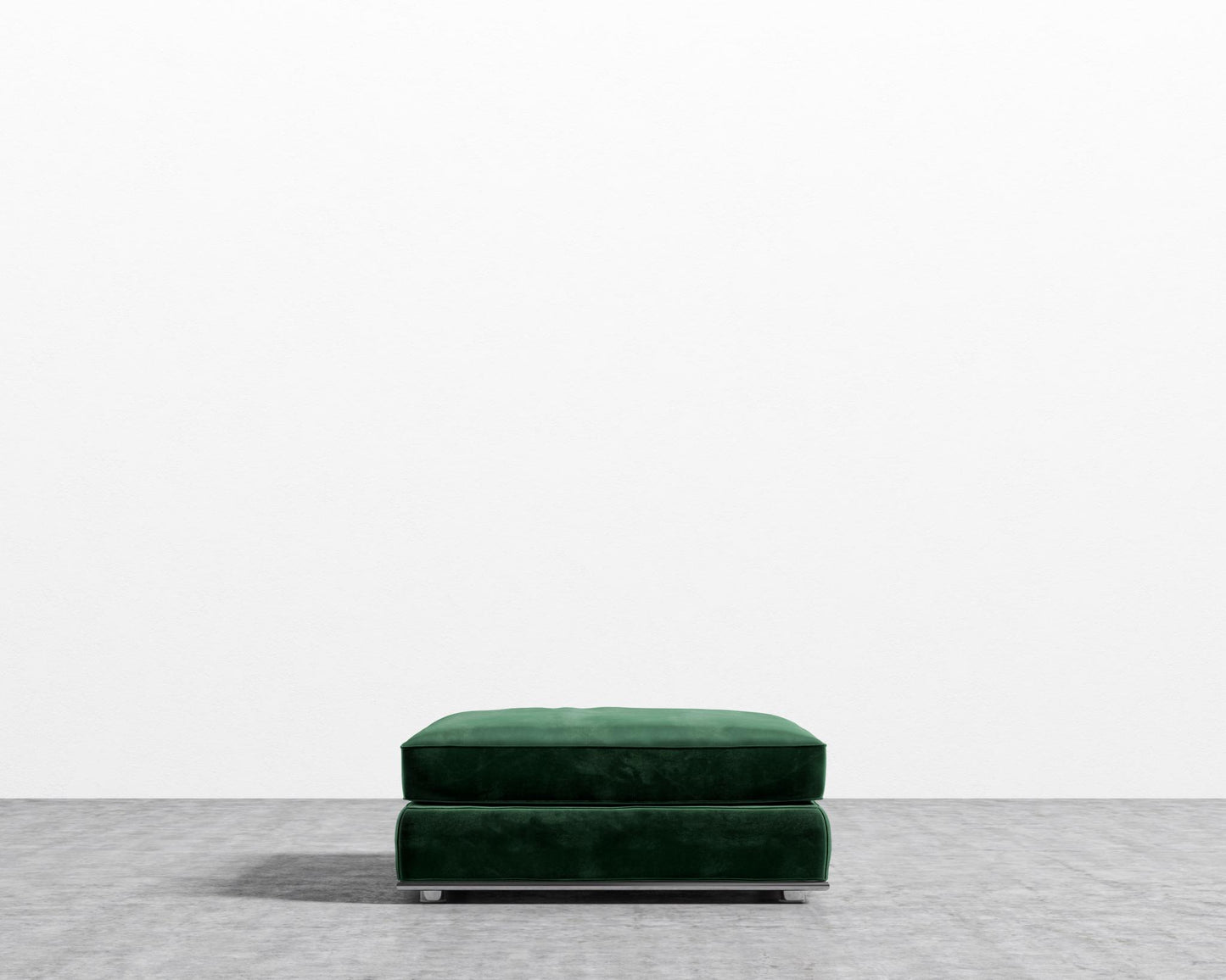 Milo 1-Seater - Ottoman - Plush Velvet - Moss