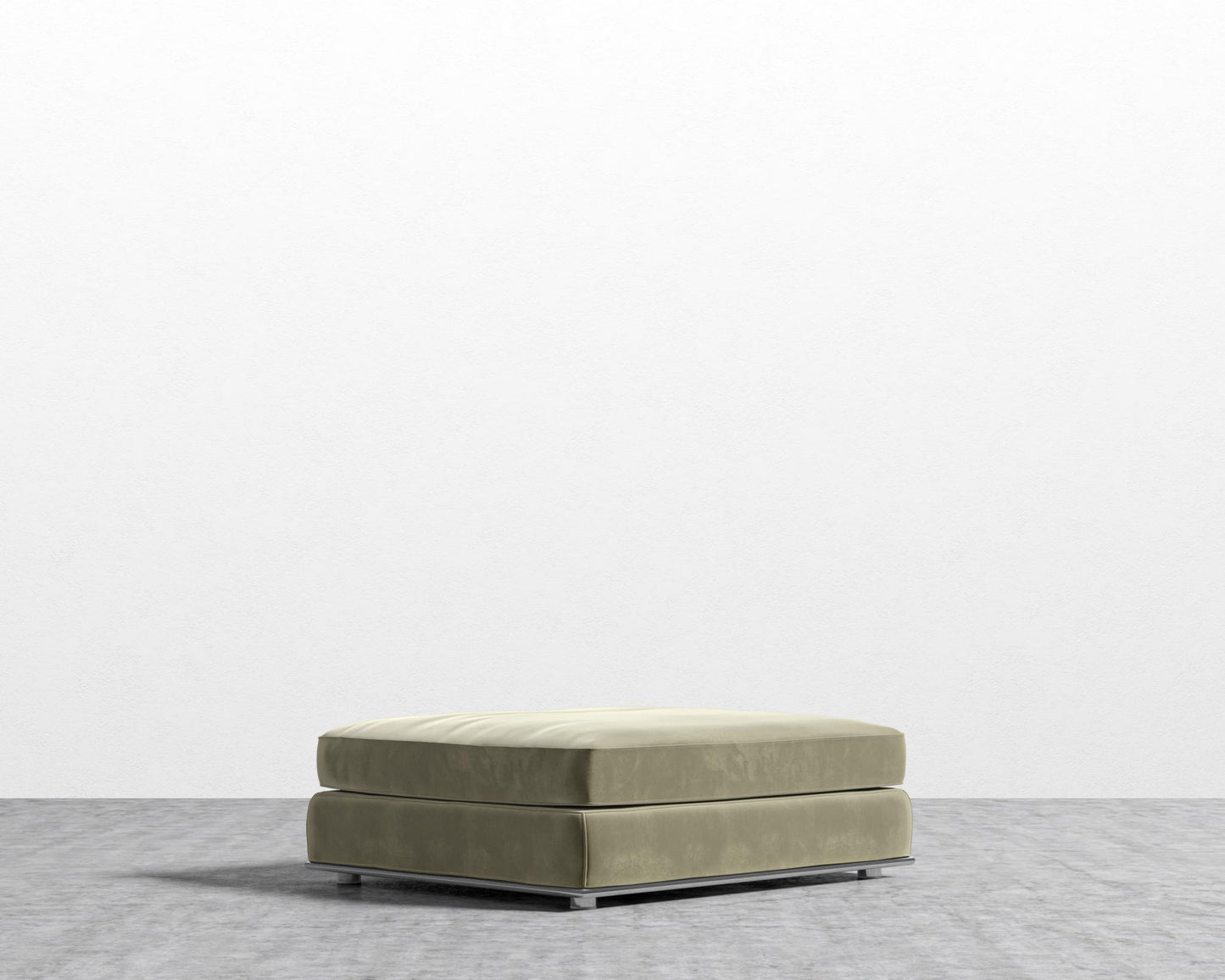 Milo 1-Seater - Ottoman - Signature Plush Velvet - Olive Green