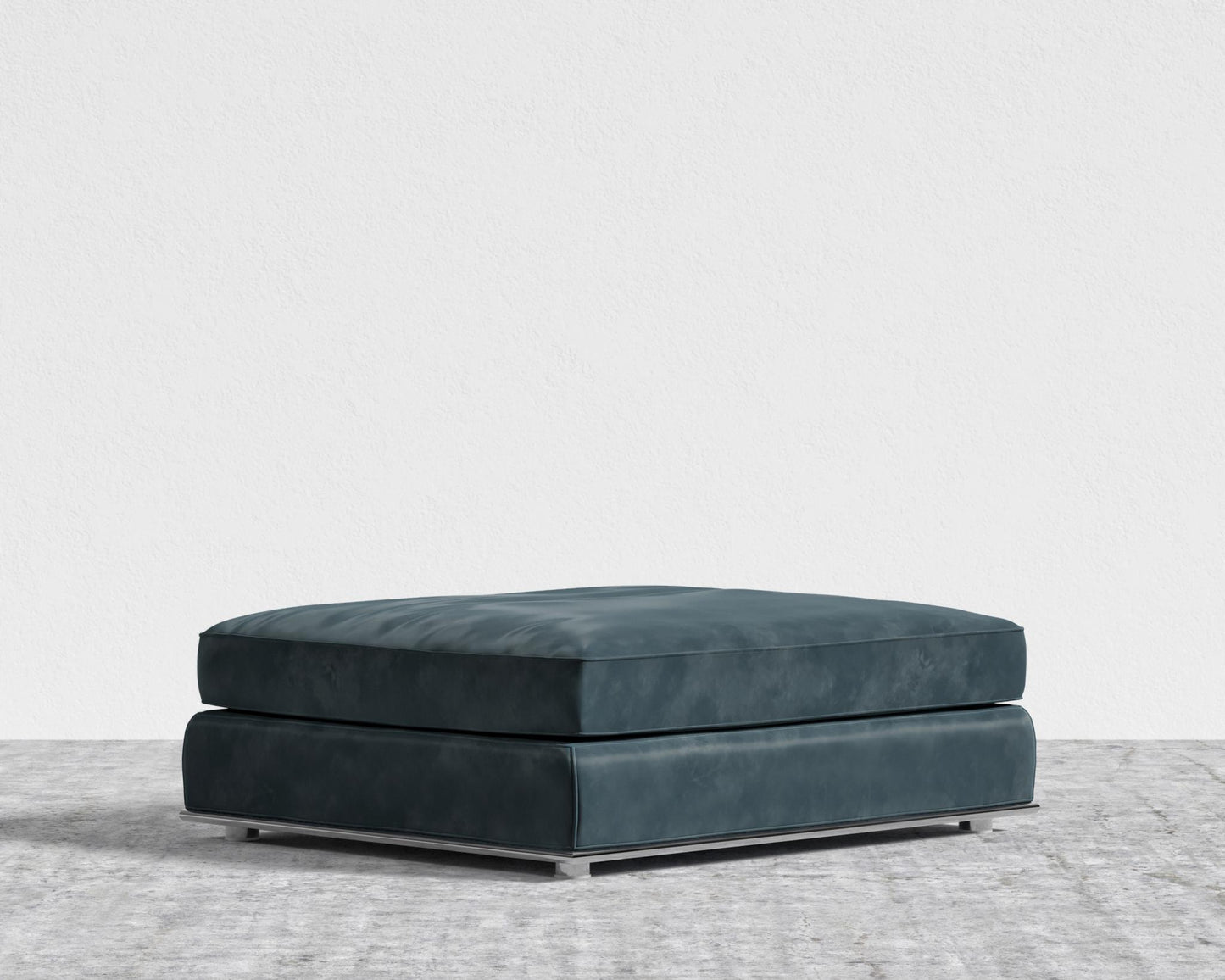 Milo 1-Seater - Ottoman - Plush Velvet - Prussian