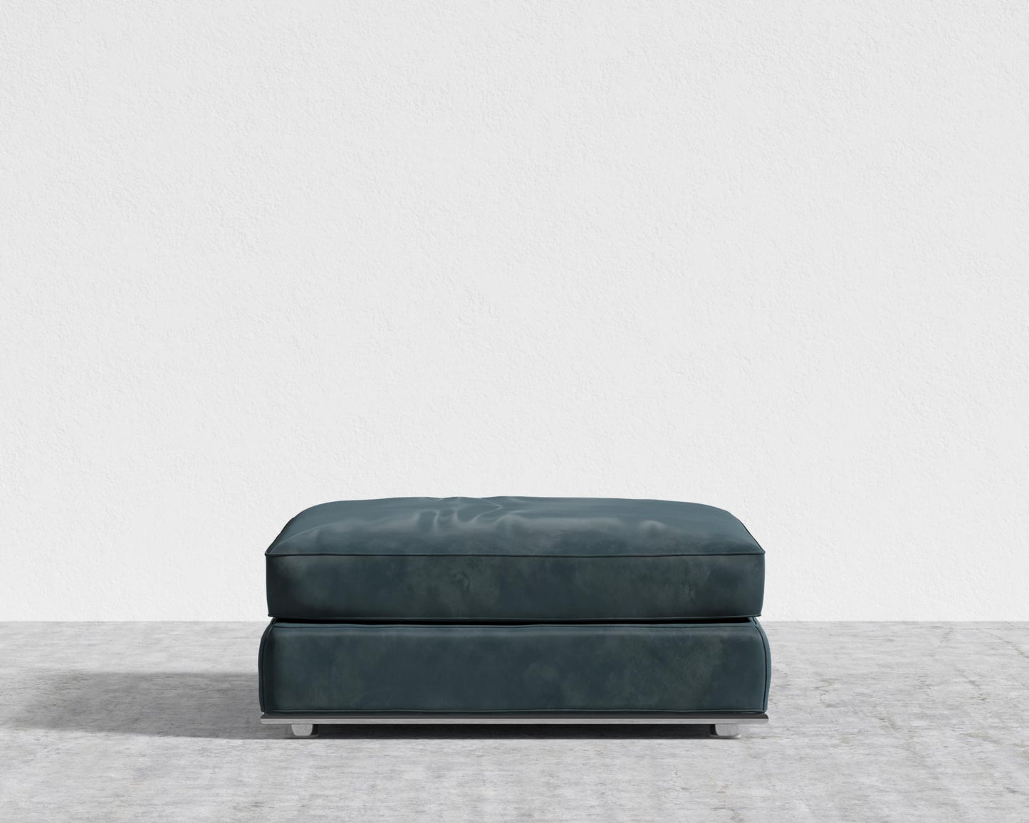 Milo 1-Seater - Ottoman - Plush Velvet - Prussian