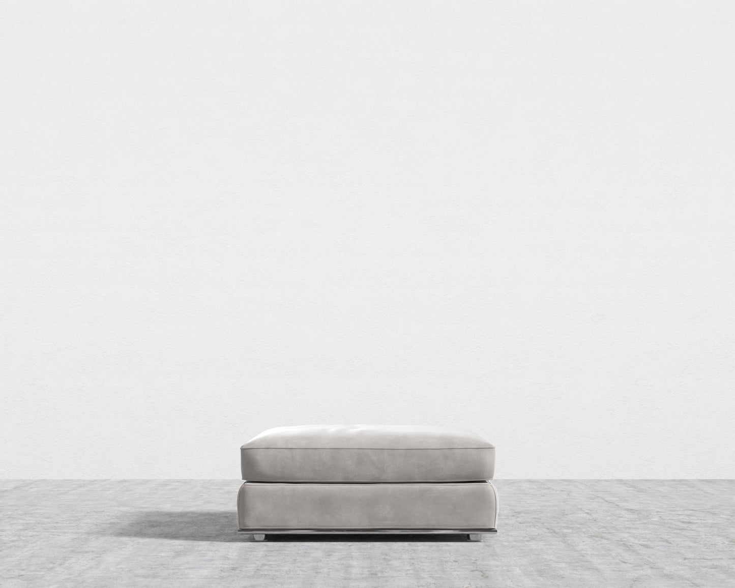 Milo 1-Seater - Ottoman - Venice Vegan Suede - Chiffon