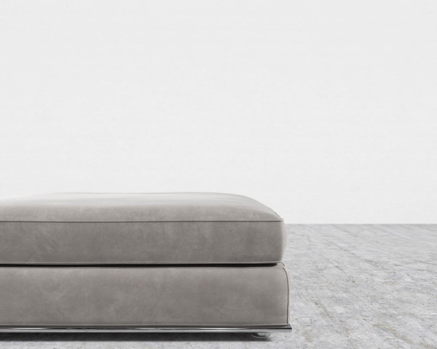 Milo 1-Seater - Ottoman - Venice Vegan Suede - Chiffon