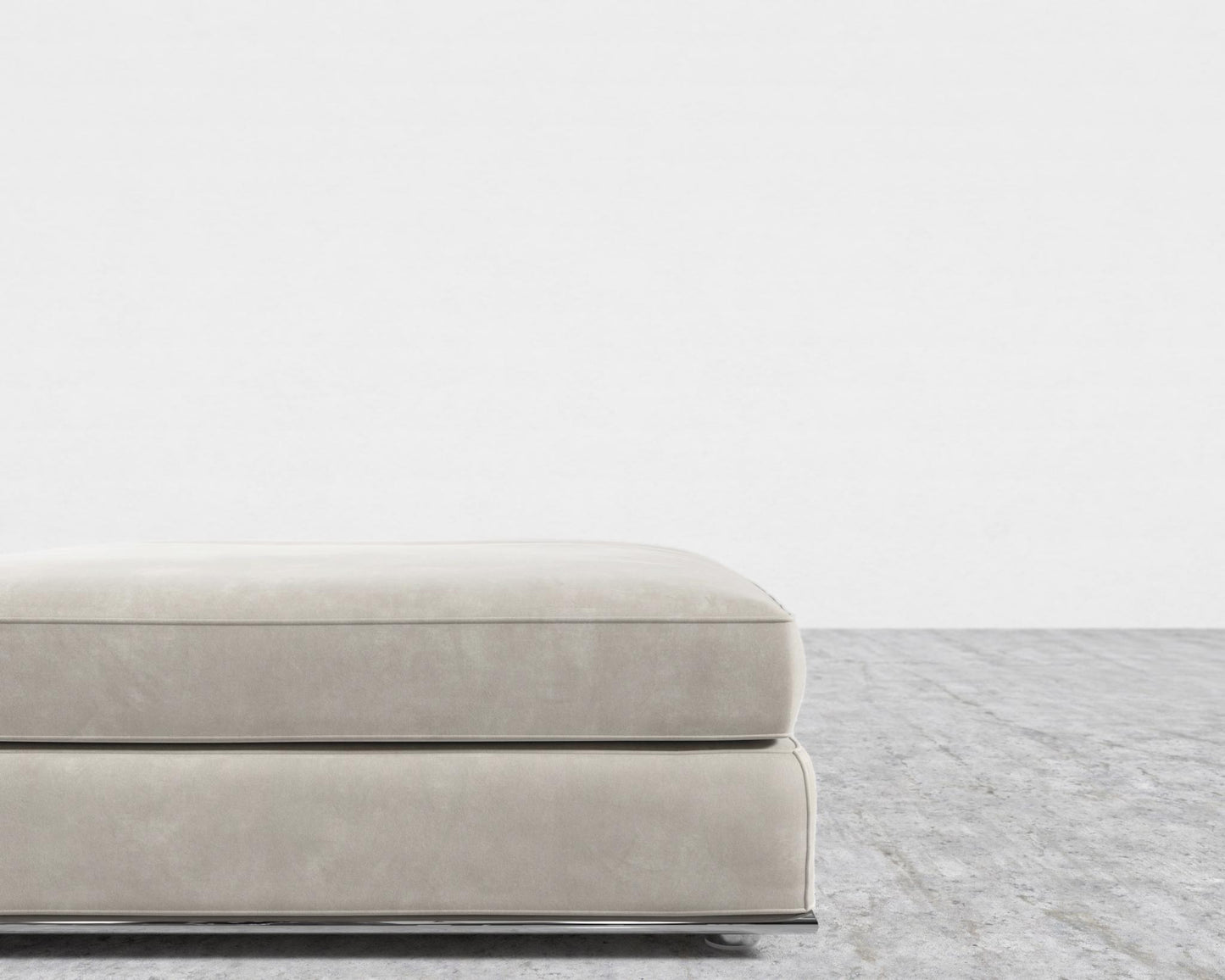 Milo 1-Seater - Ottoman - Venice Vegan Suede - Latte