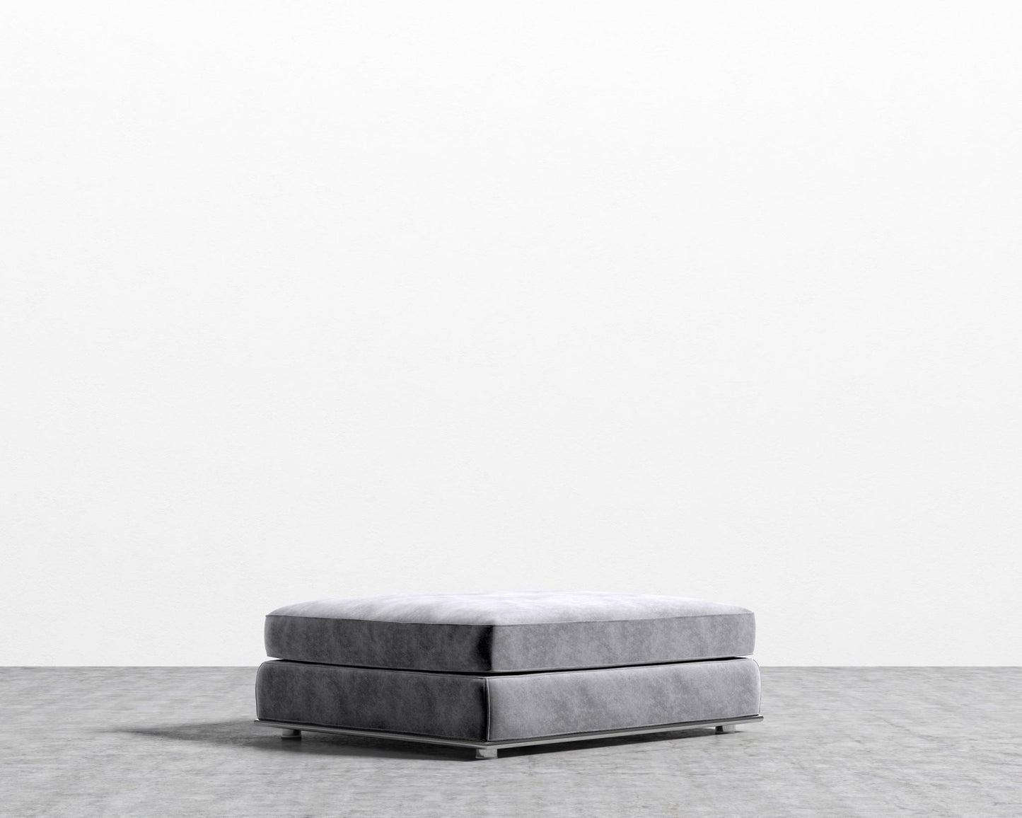 Milo 1-Seater - Ottoman - Vintage Velvet - Glacier Grey