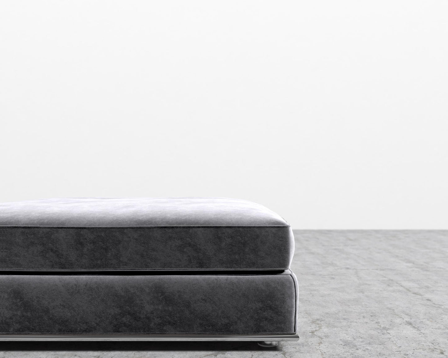 Milo 1-Seater - Ottoman - Vintage Velvet - Glacier Grey