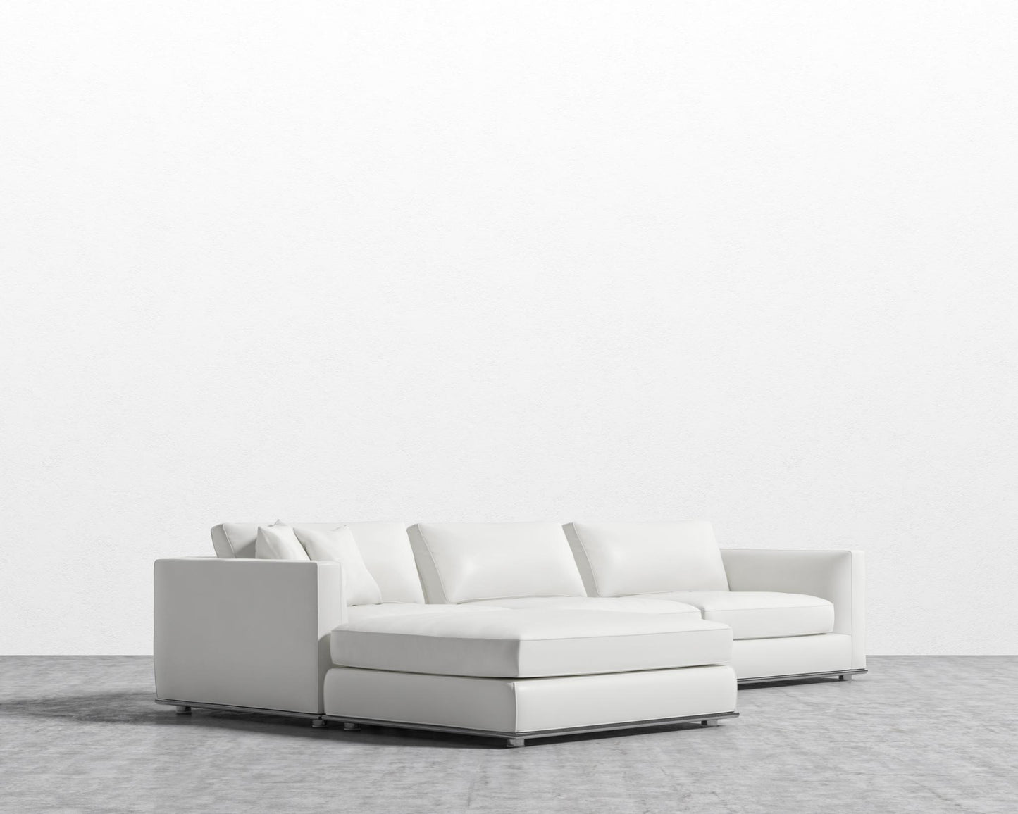 Milo Modular Sectional - Microfiber Leather - Trento Eggshell
