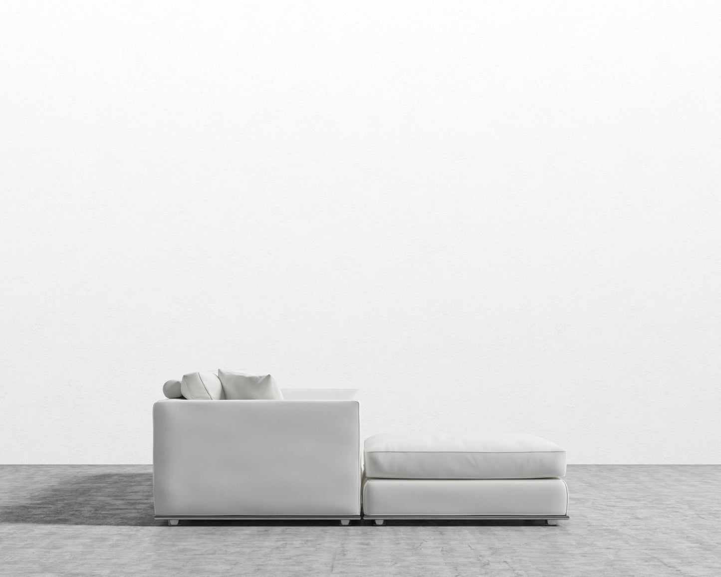 Milo Modular Sectional - Microfiber Leather - Trento Eggshell