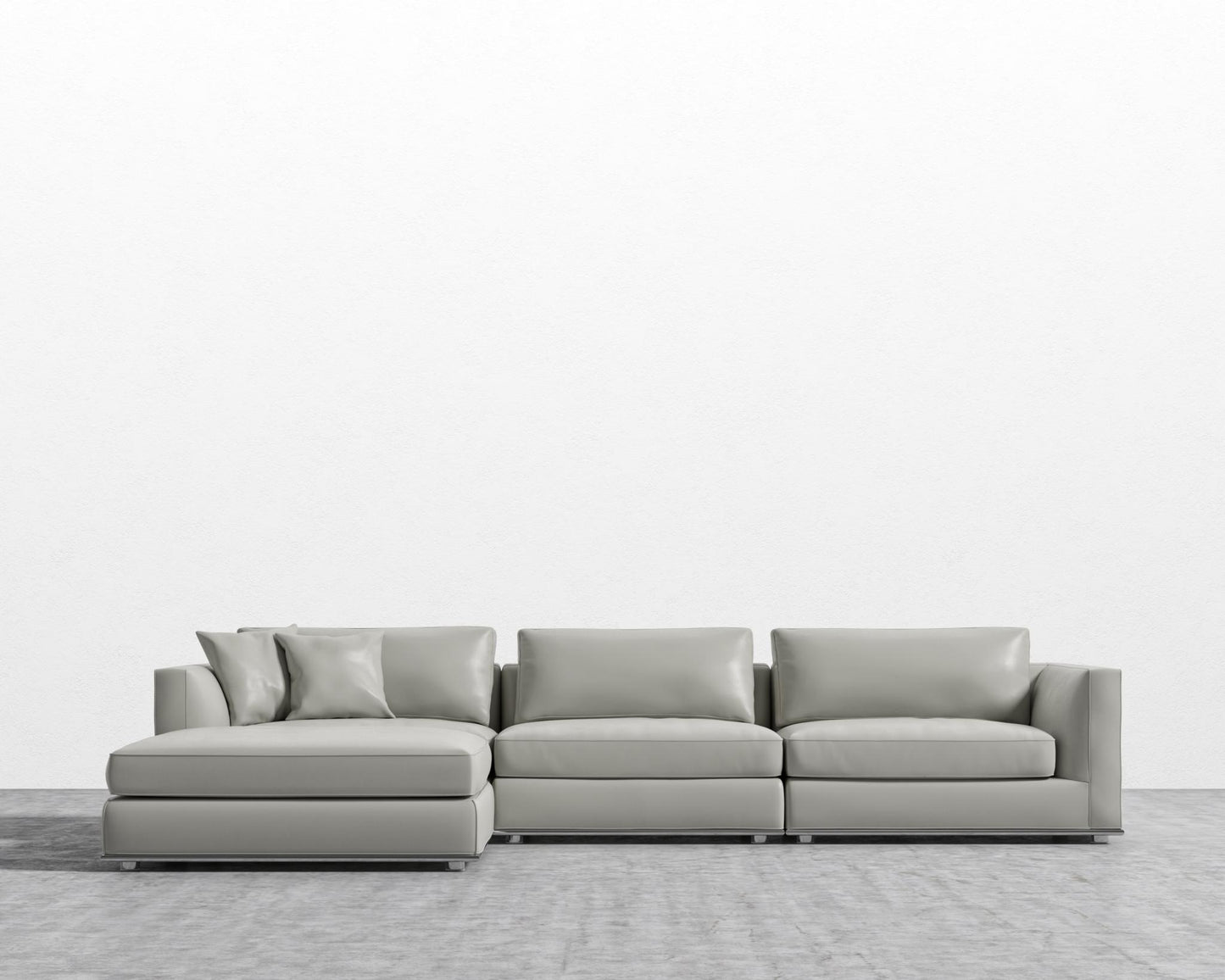 Milo Modular Sectional - Microfiber Leather - Trento Taupe