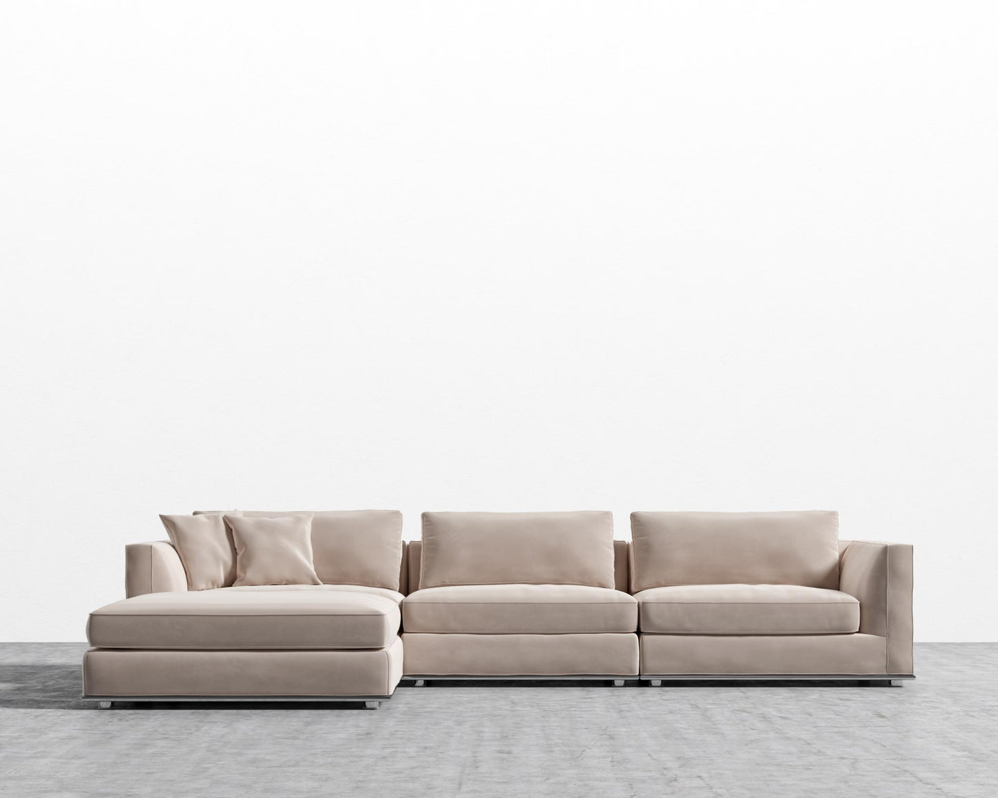 Milo Modular Sectional - Plush Velvet - Blush