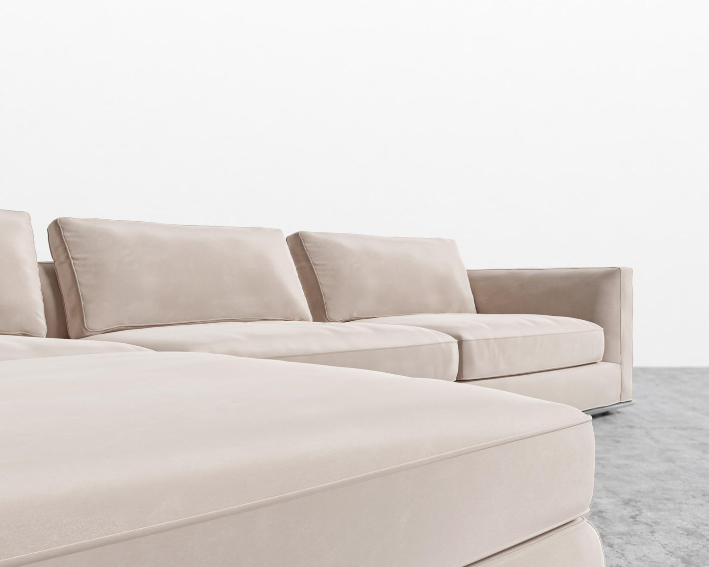 Milo Modular Sectional - Plush Velvet - Blush