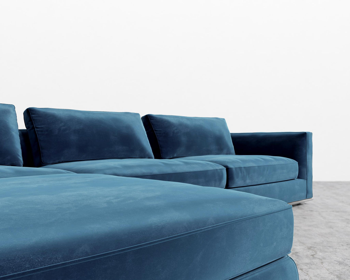Milo Modular Sectional - Plush Velvet - Cobalt