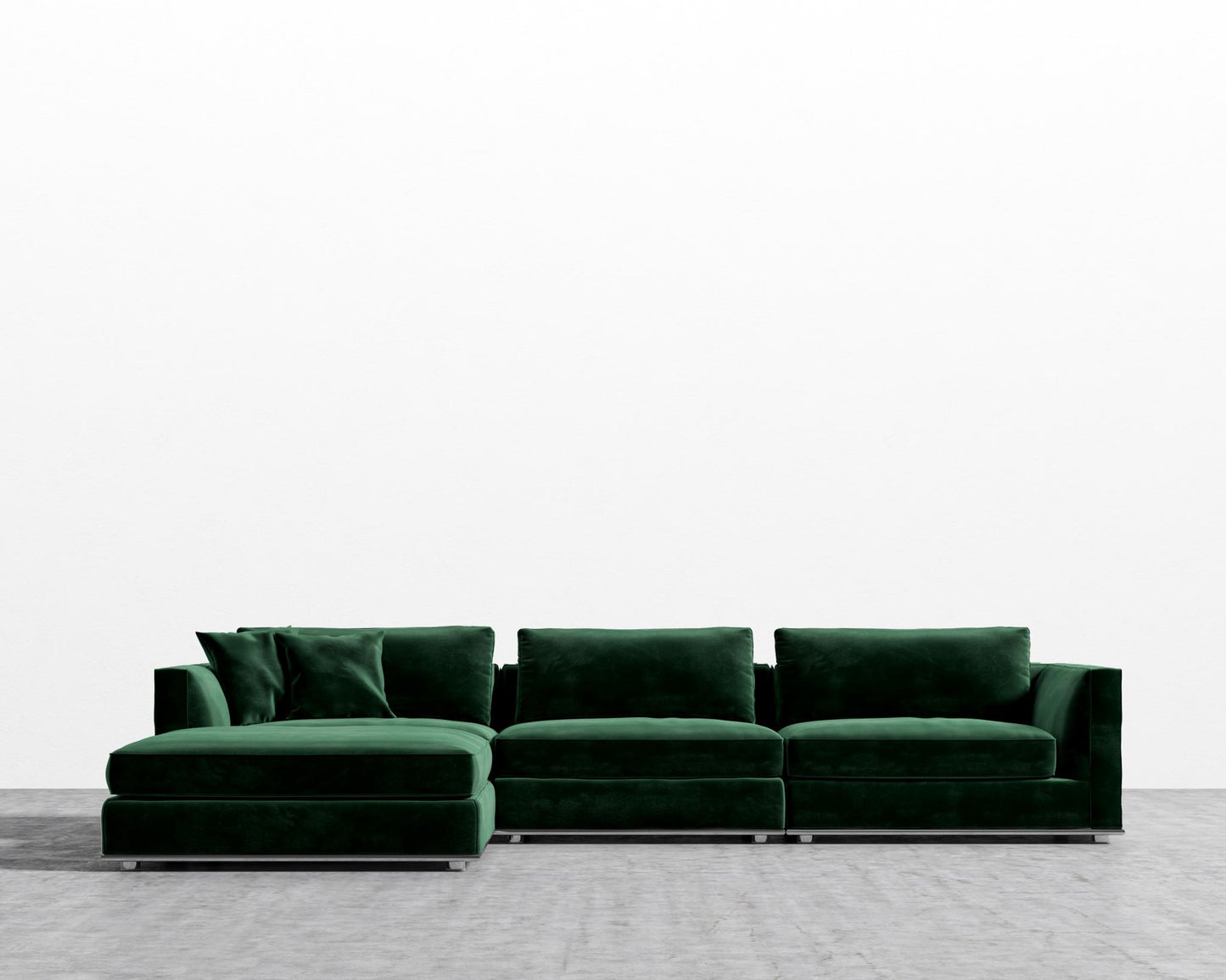 Milo Modular Sectional - Plush Velvet - Moss