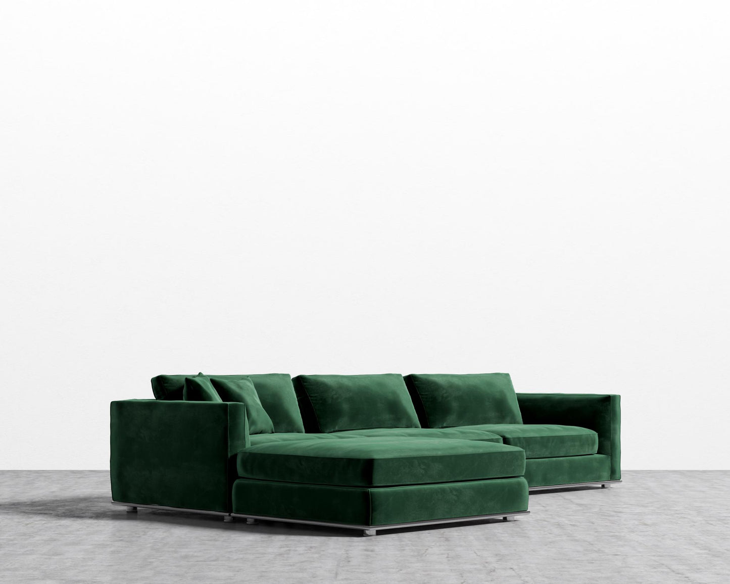 Milo Modular Sectional - Plush Velvet - Moss