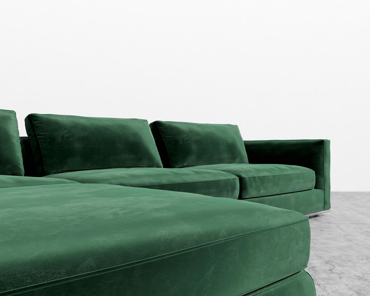 Milo Modular Sectional - Plush Velvet - Moss