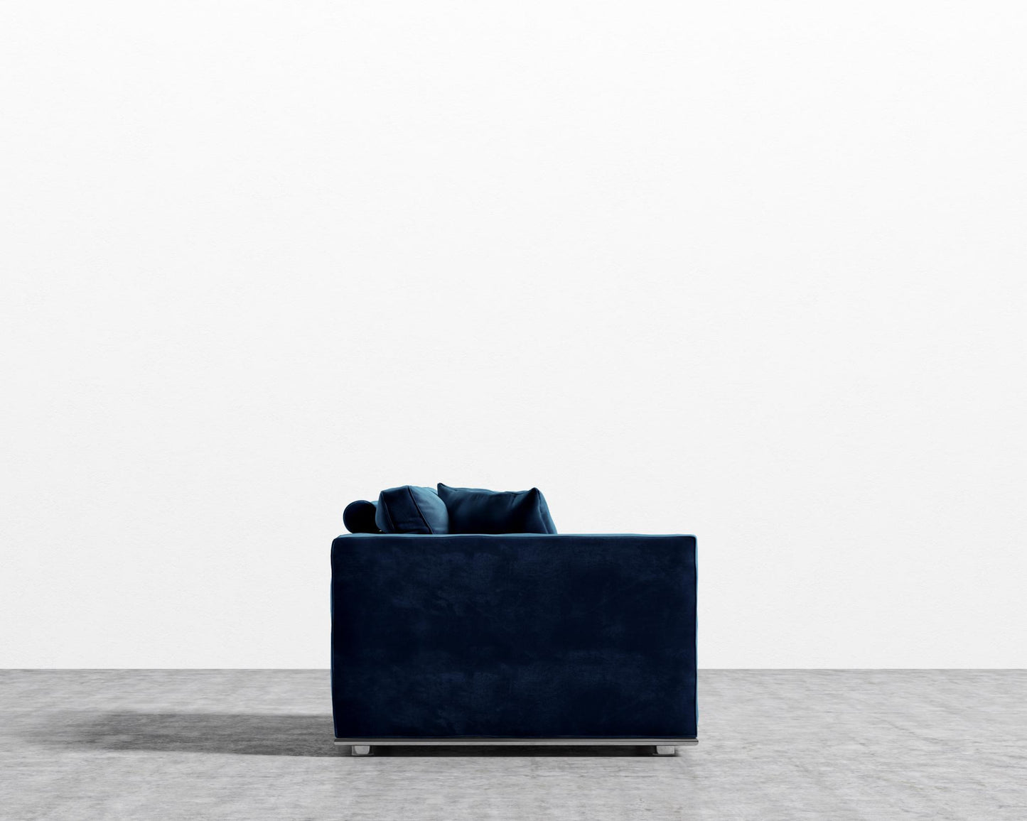 Milo 1-Seater - Left Arm - Plush Velvet - Cobalt