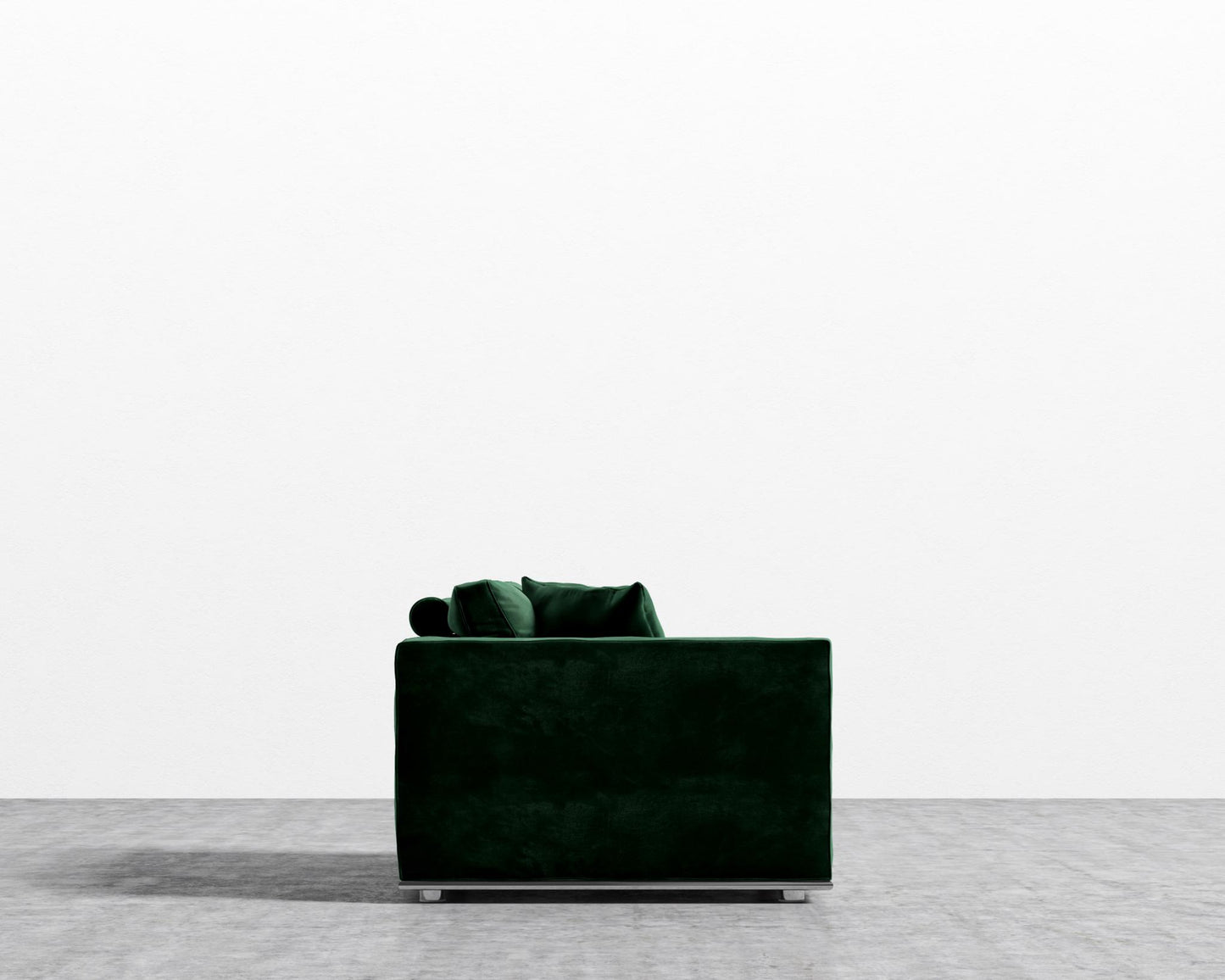 Milo 1-Seater - Left Arm - Plush Velvet - Moss