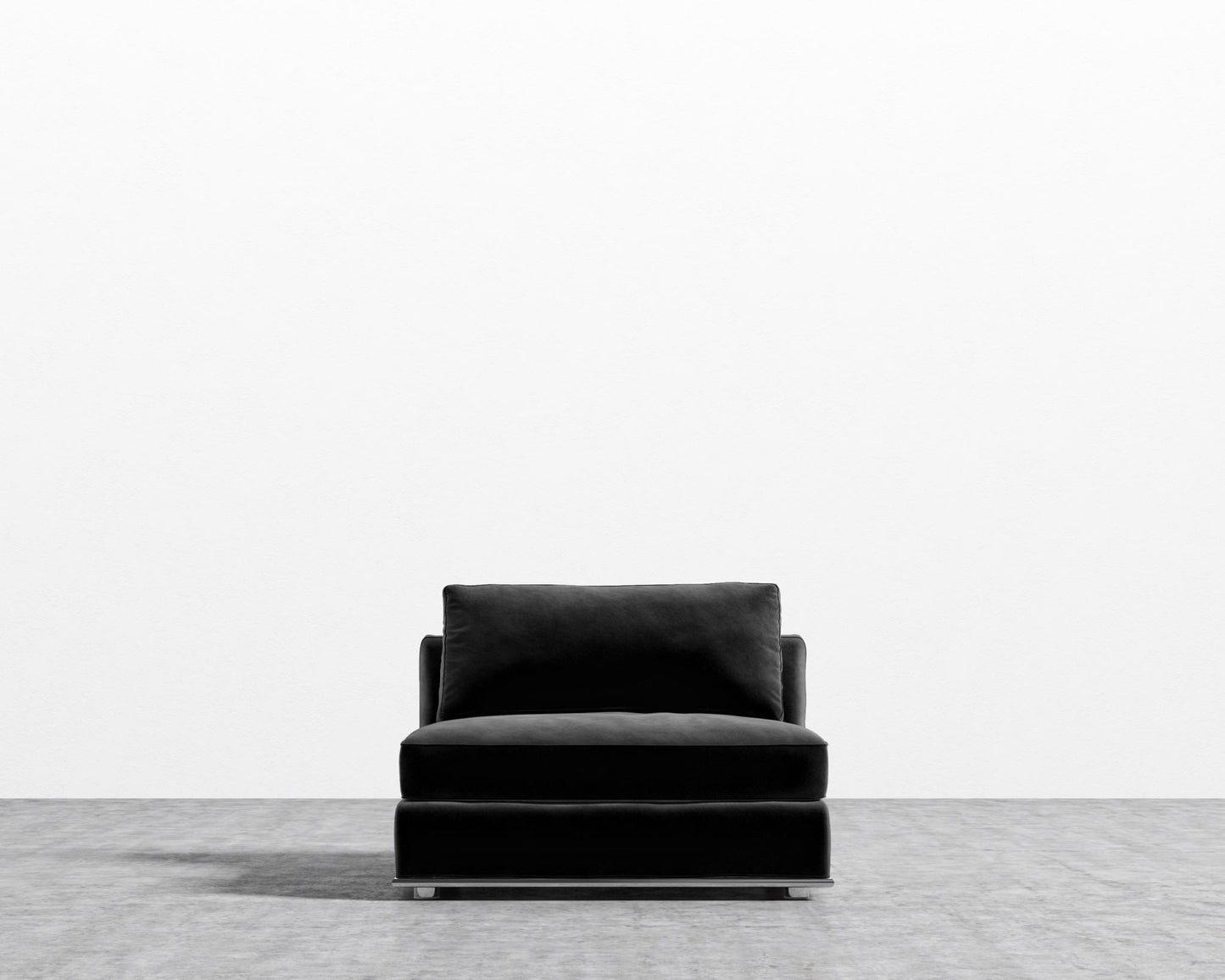 Milo 1-Seater - Armless - Vintage Velvet - Black