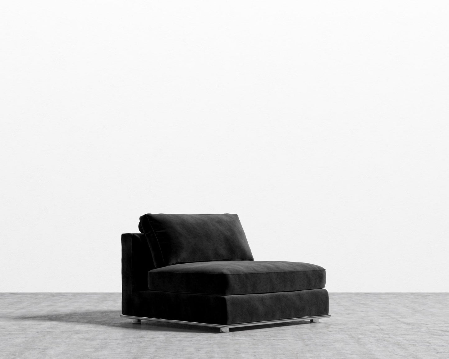 Milo 1-Seater - Armless - Vintage Velvet - Black
