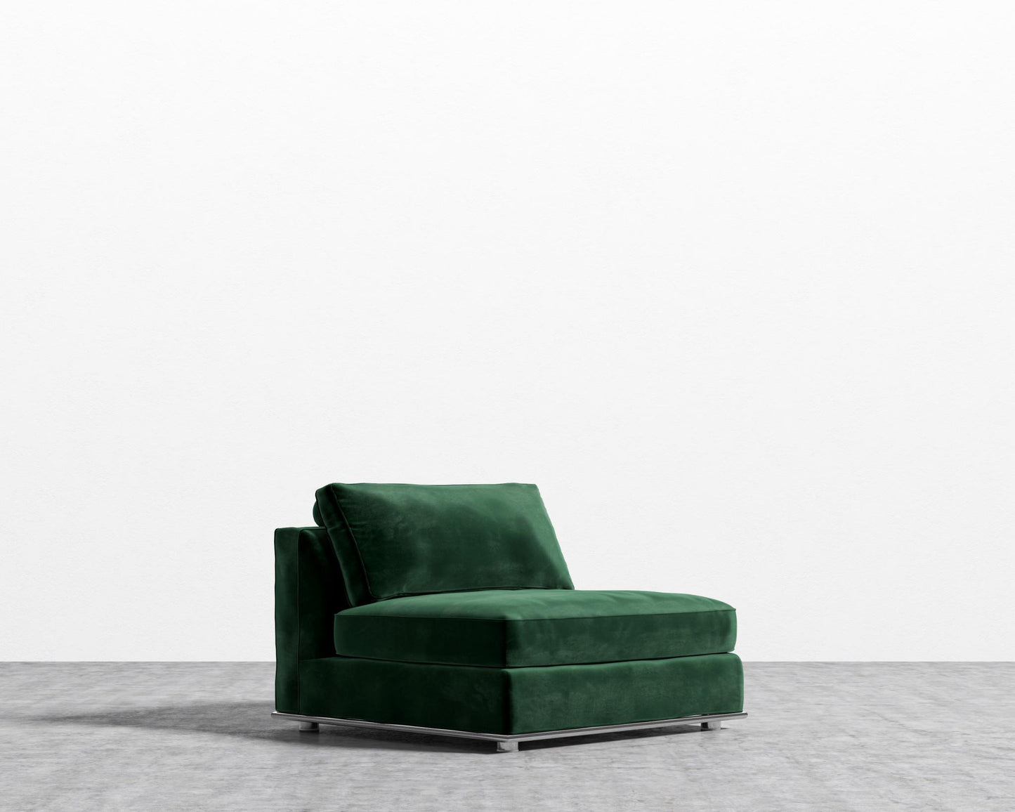 Milo 1-Seater - Armless - Plush Velvet - Moss