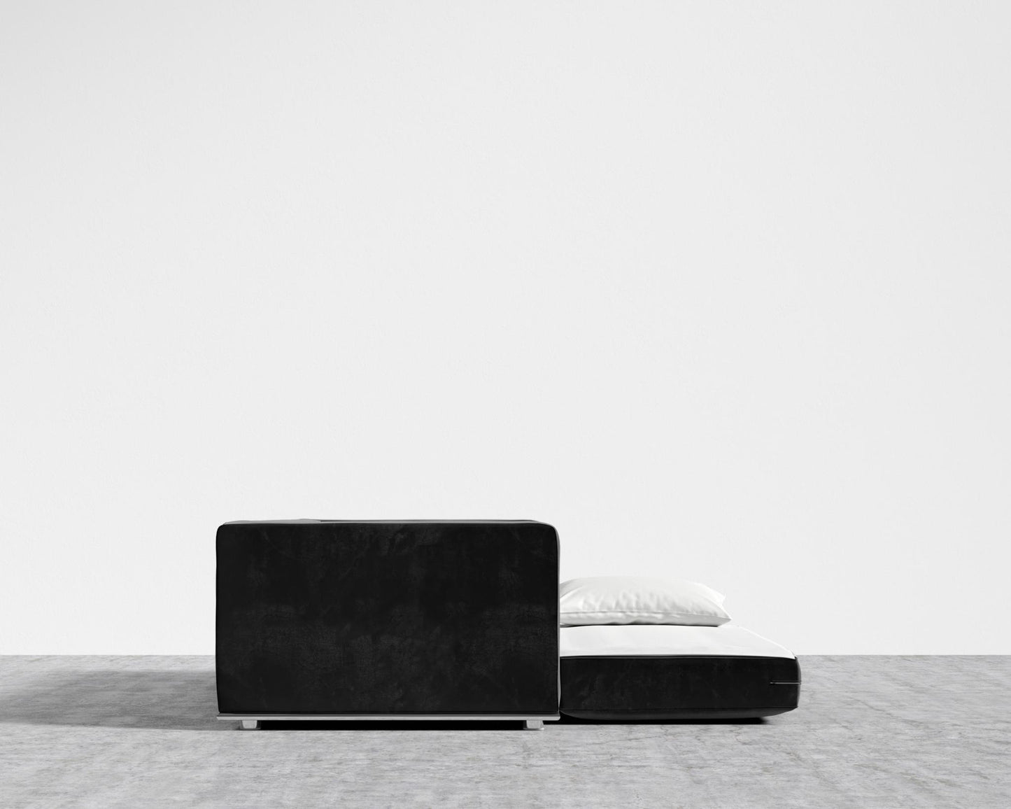Milo Sleeper Sofa - Plush Velvet - Black, 88" | 224cm