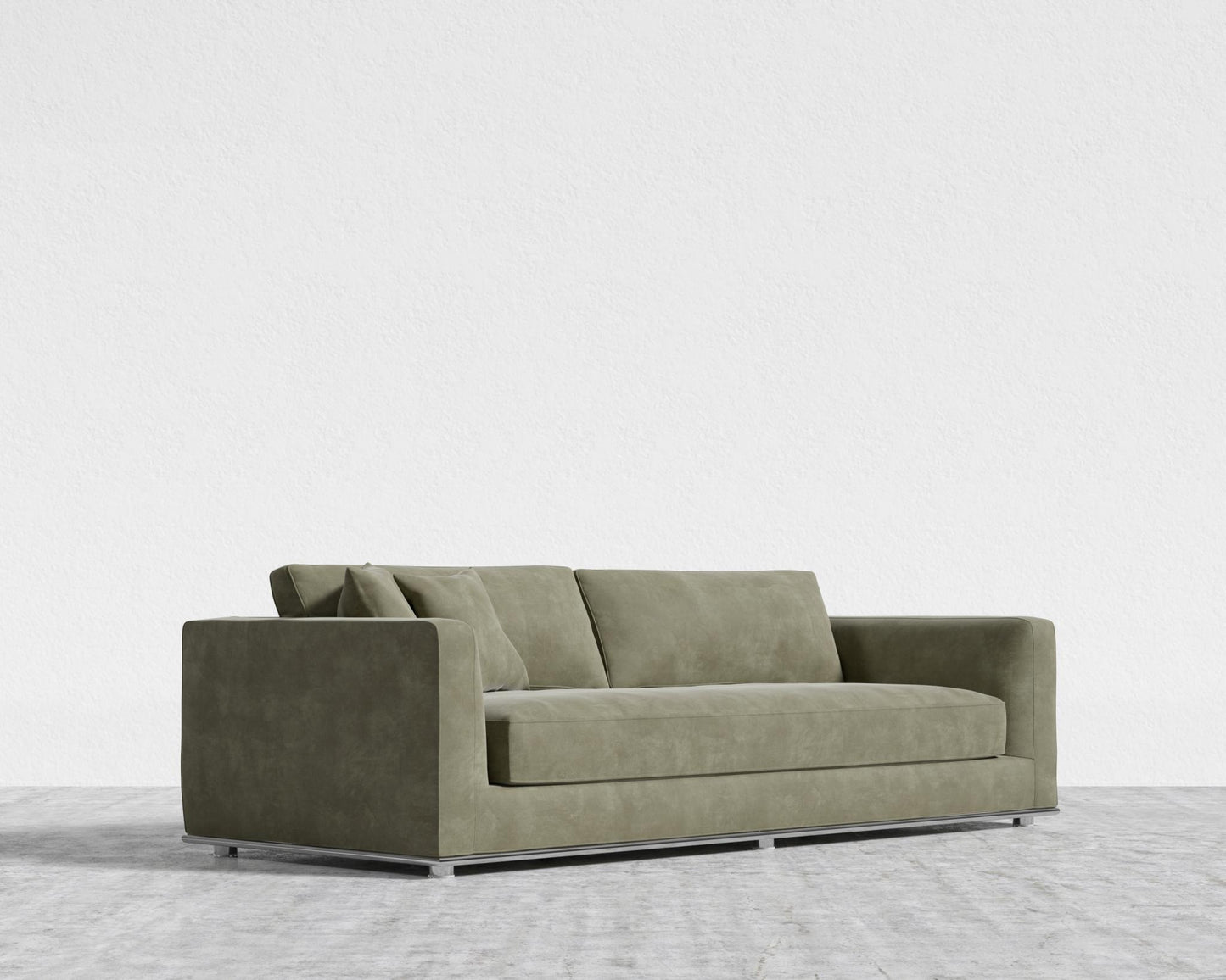 Milo Sleeper Sofa - Venice Vegan Suede - Sage, 88" | 224cm
