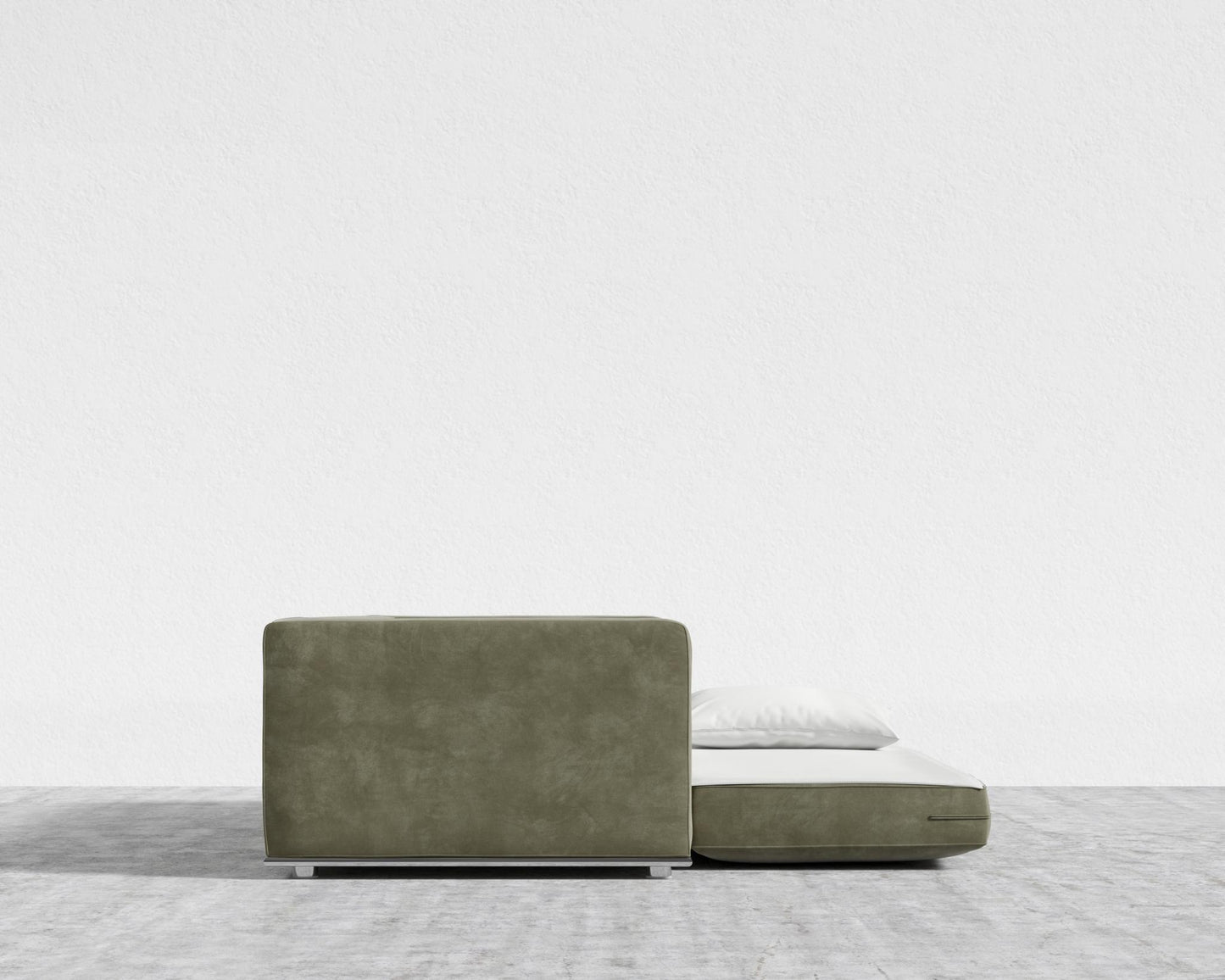 Milo Sleeper Sofa - Venice Vegan Suede - Sage, 88" | 224cm