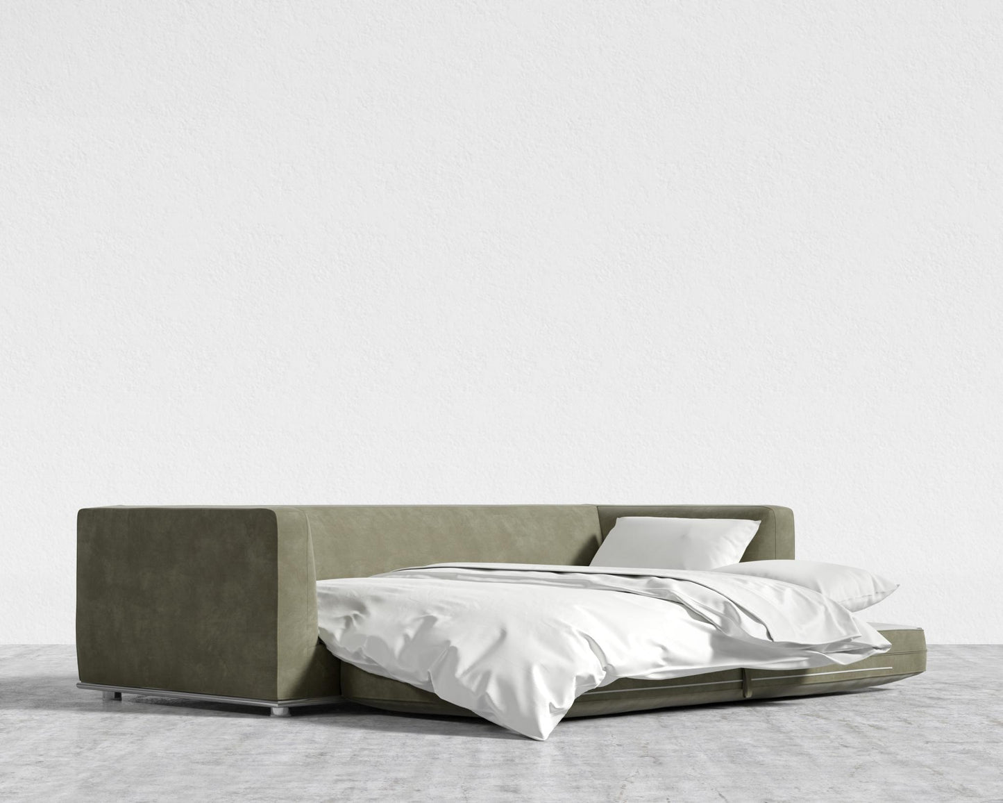 Milo Sleeper Sofa - Venice Vegan Suede - Sage, 88" | 224cm