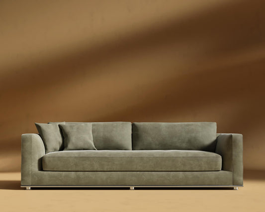 Milo Sleeper Sofa - Venice Vegan Suede - Sage, 88" | 224cm