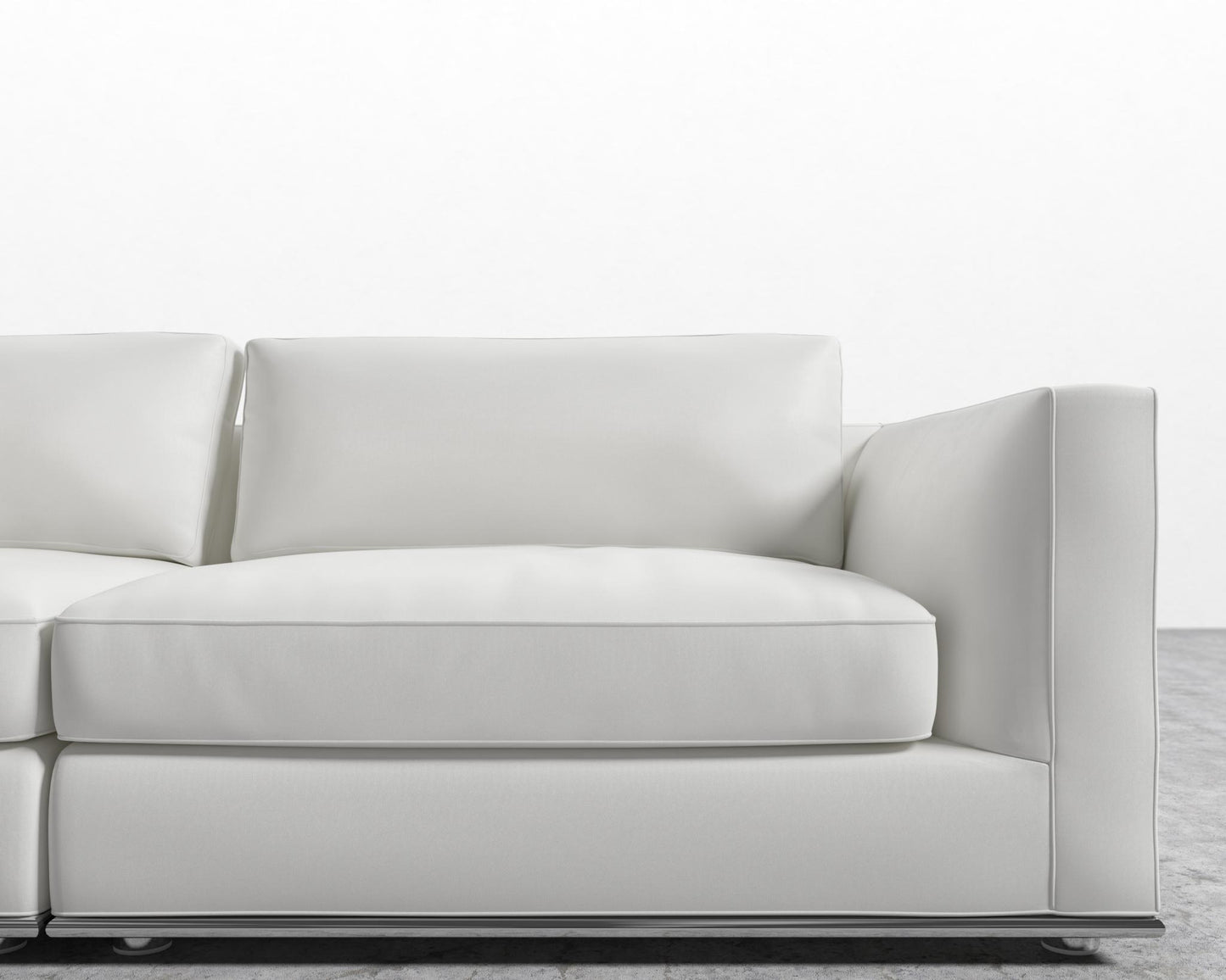 Milo Sofa - Microfiber Leather - Trento Eggshell