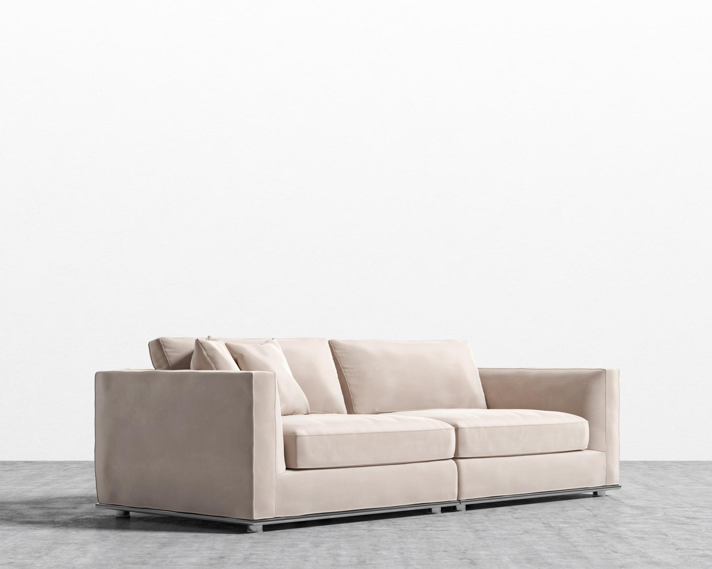 Milo Sofa - Plush Velvet - Blush