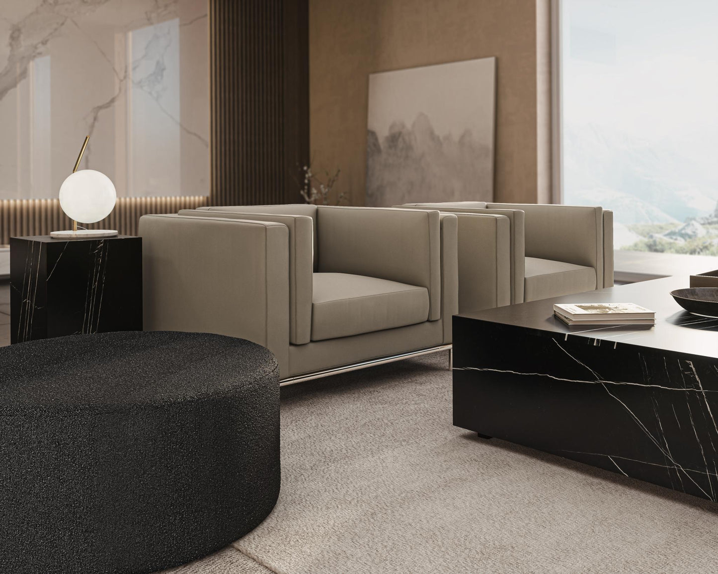 Nico Collection Scene featuring Liza Grande and Aura lamps