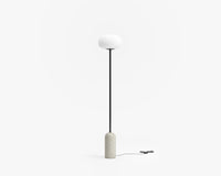 Nino Floor Lamp - Matte Black w/ White Terrazzo