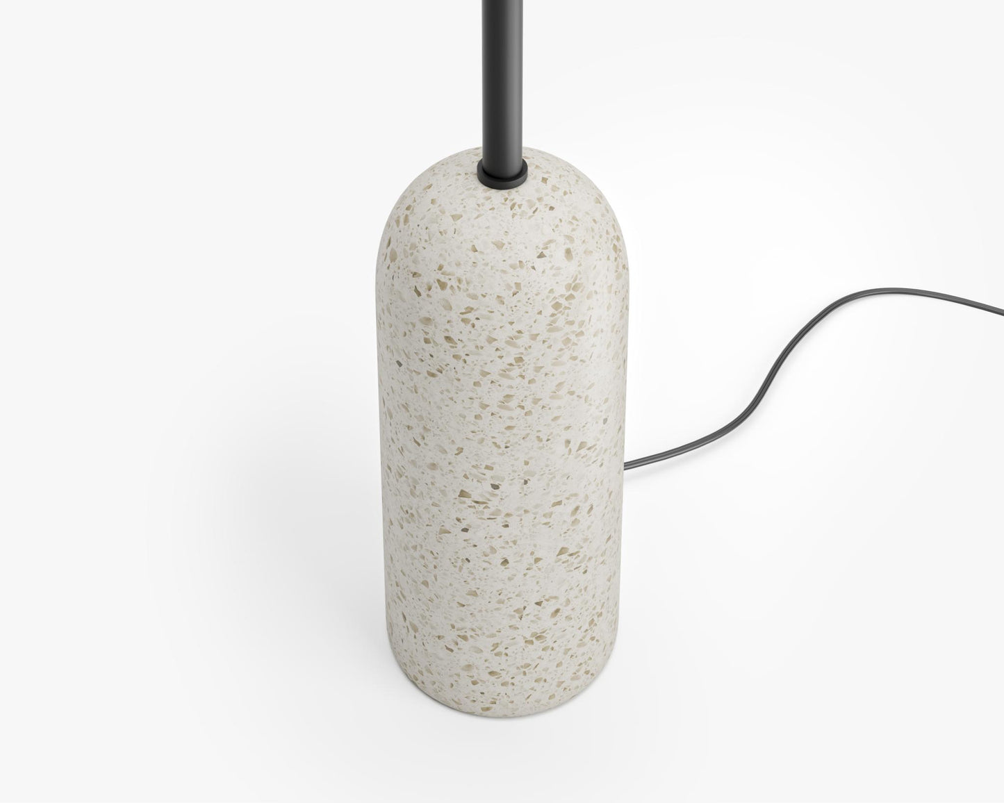Nino Floor Lamp - Matte Black w/ White Terrazzo