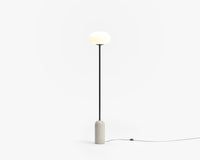 Nino Floor Lamp - Matte Black w/ White Terrazzo