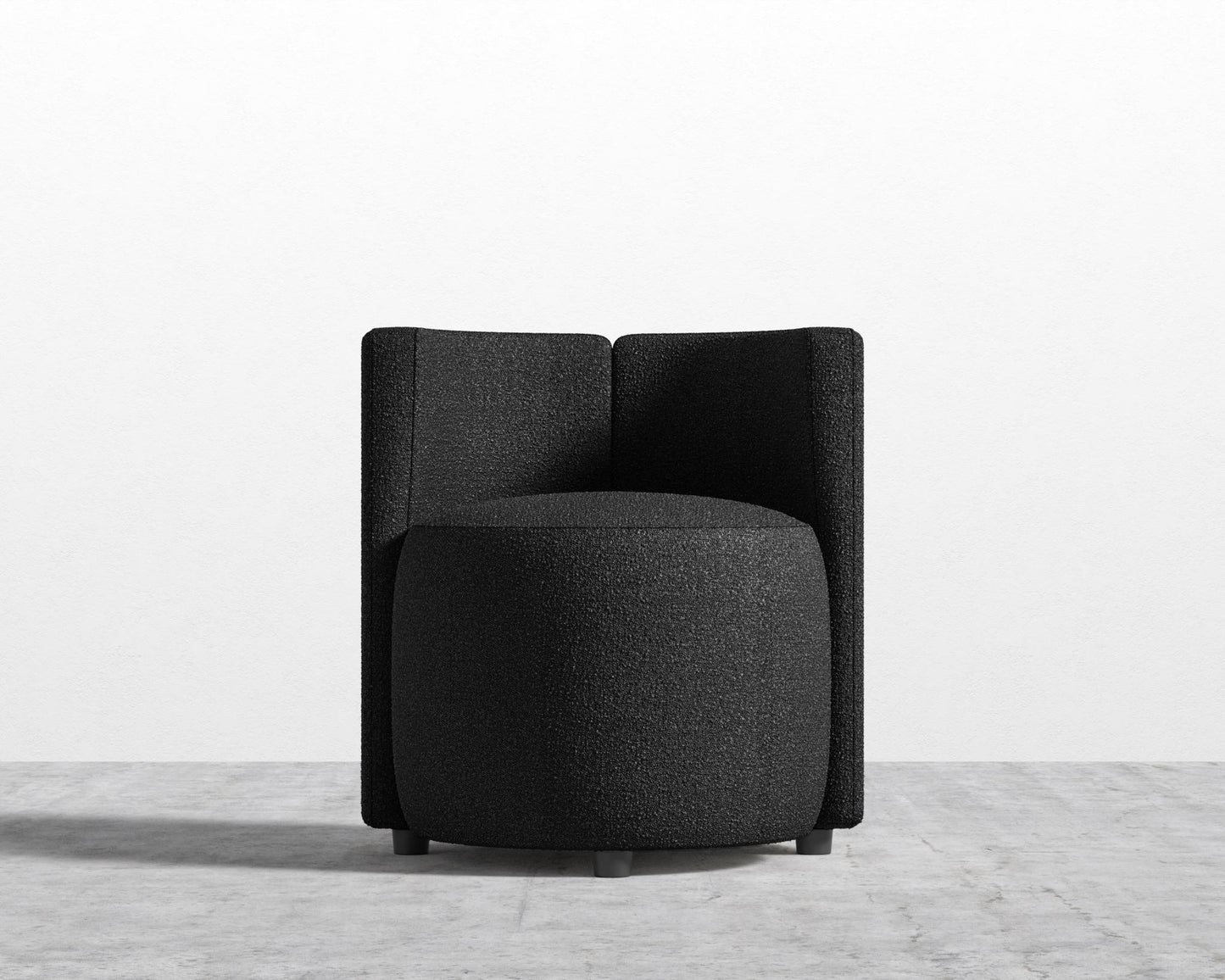Nova Lounge Chair - Chatou Bouclé - Caviar