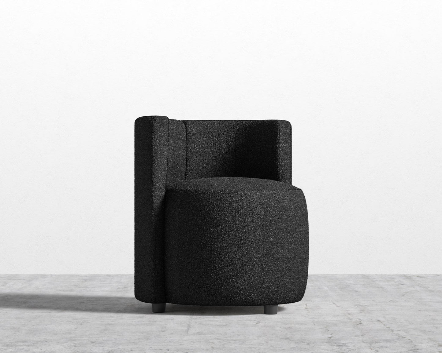 Nova Lounge Chair - Chatou Bouclé - Caviar