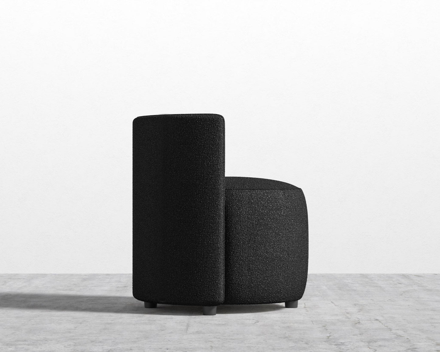 Nova Lounge Chair - Chatou Bouclé - Caviar