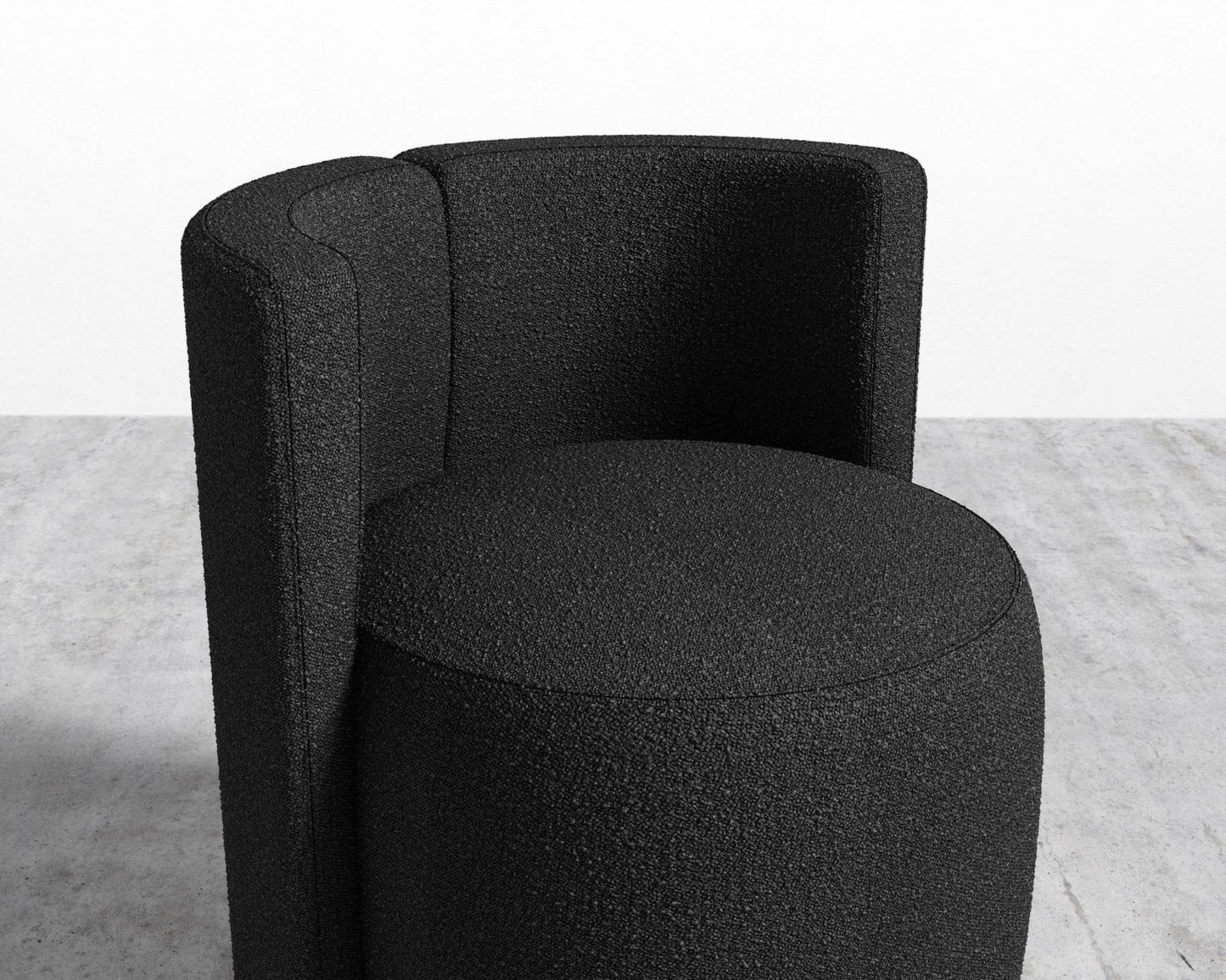 Nova Lounge Chair - Chatou Bouclé - Caviar