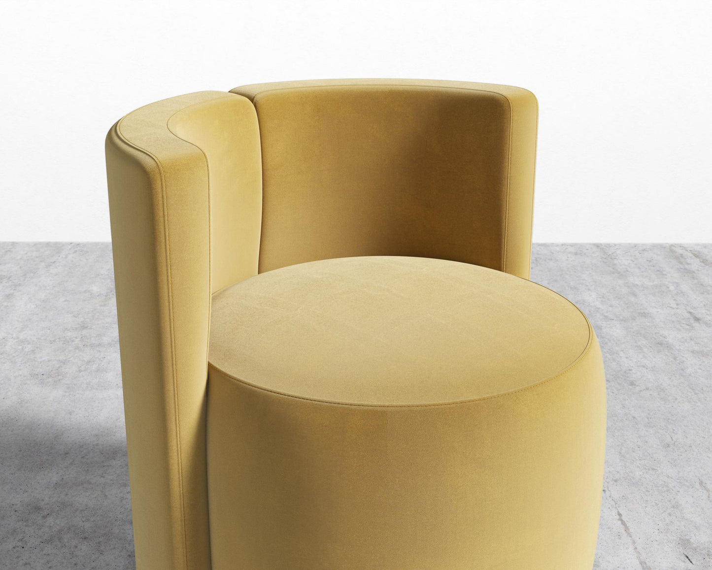 Nova Lounge Chair - Plush Velvet - Golden Beryl