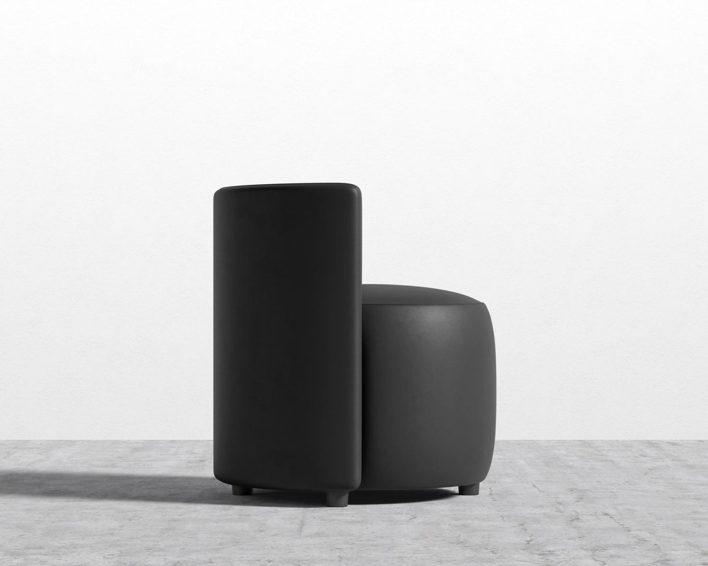 Nova Lounge Chair - Microfiber Leather - Trento Jet Black