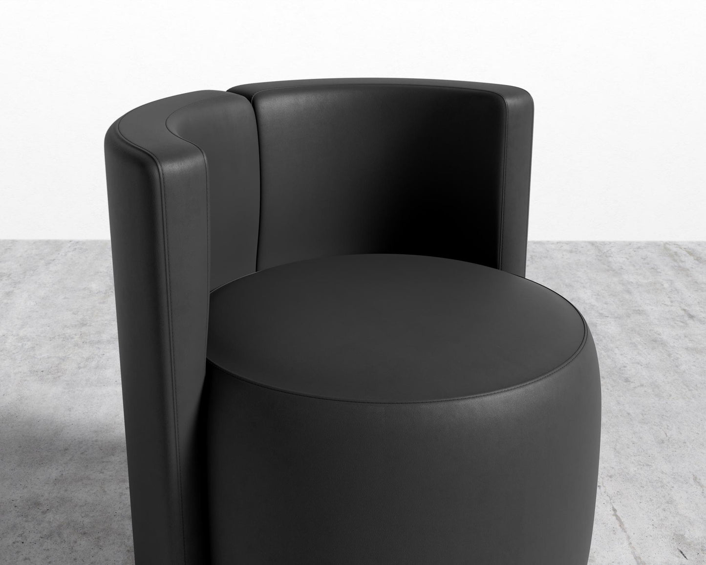 Nova Lounge Chair - Microfiber Leather - Trento Jet Black
