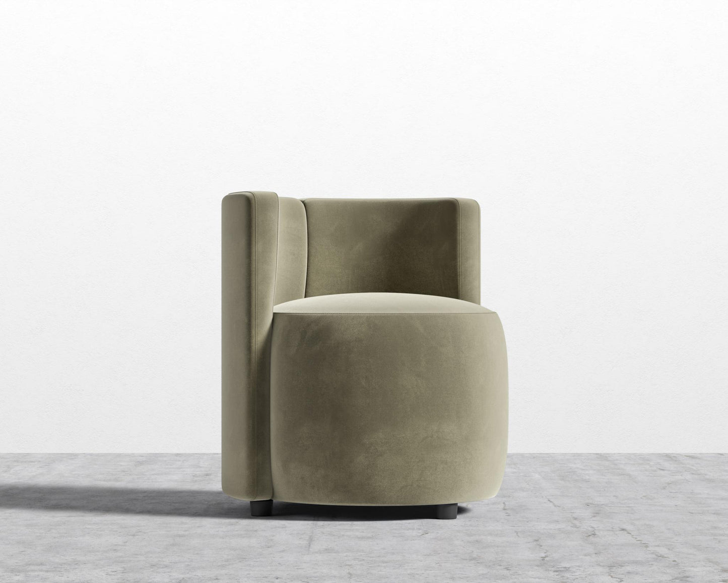 Nova Lounge Chair - Signature Plush Velvet - Olive Green