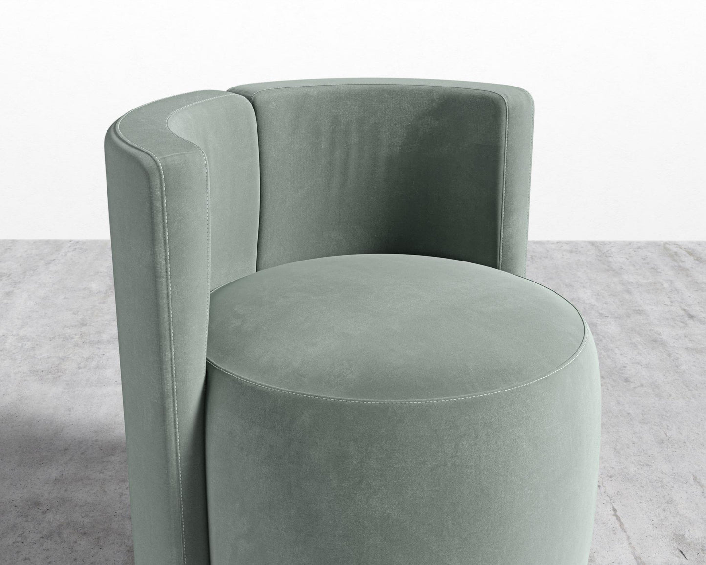 Nova Lounge Chair - Plush Velvet - Moonstone