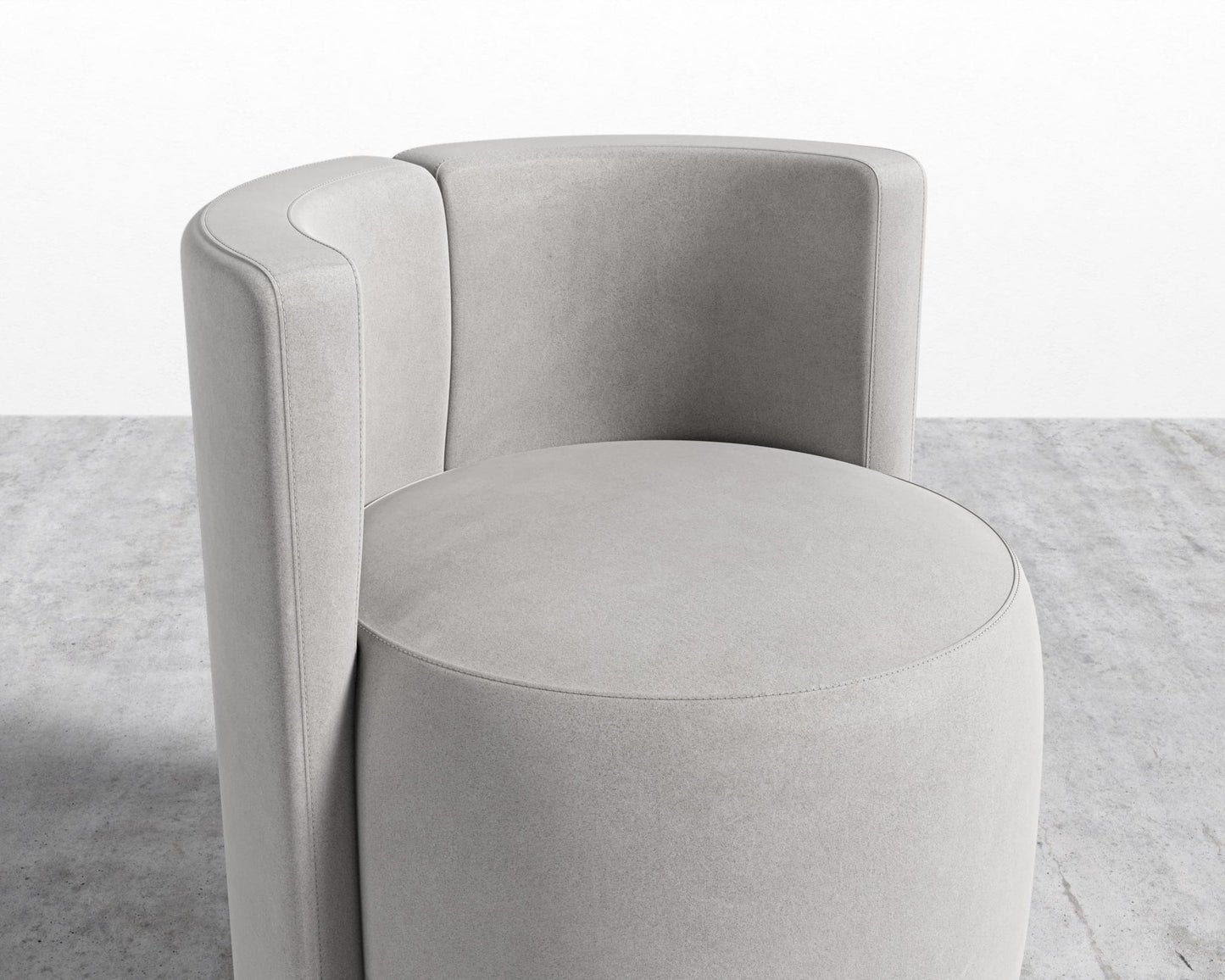 Nova Lounge Chair - Venice Vegan Suede - Chiffon