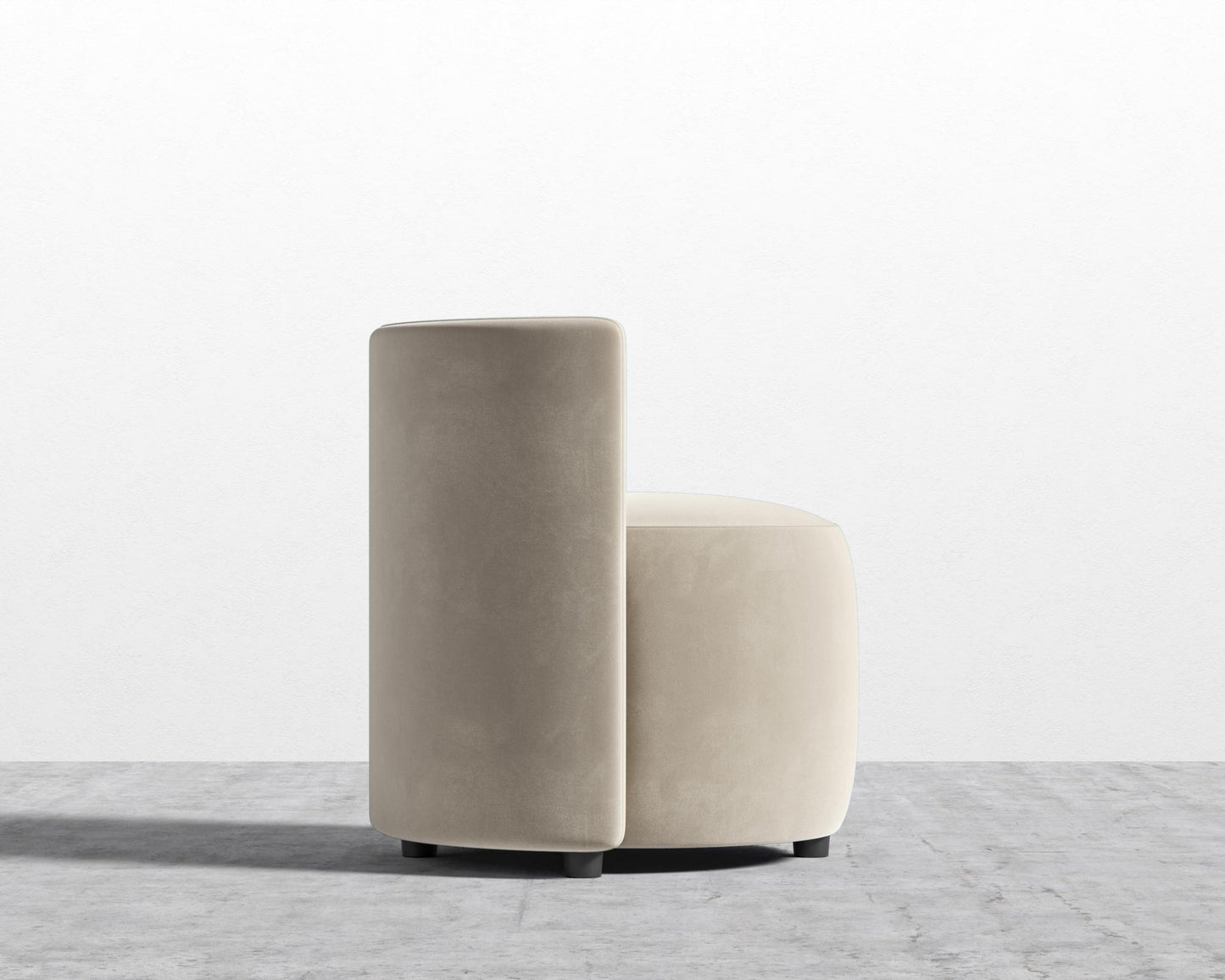 Nova Lounge Chair - Signature Plush Velvet - Warm Taupe