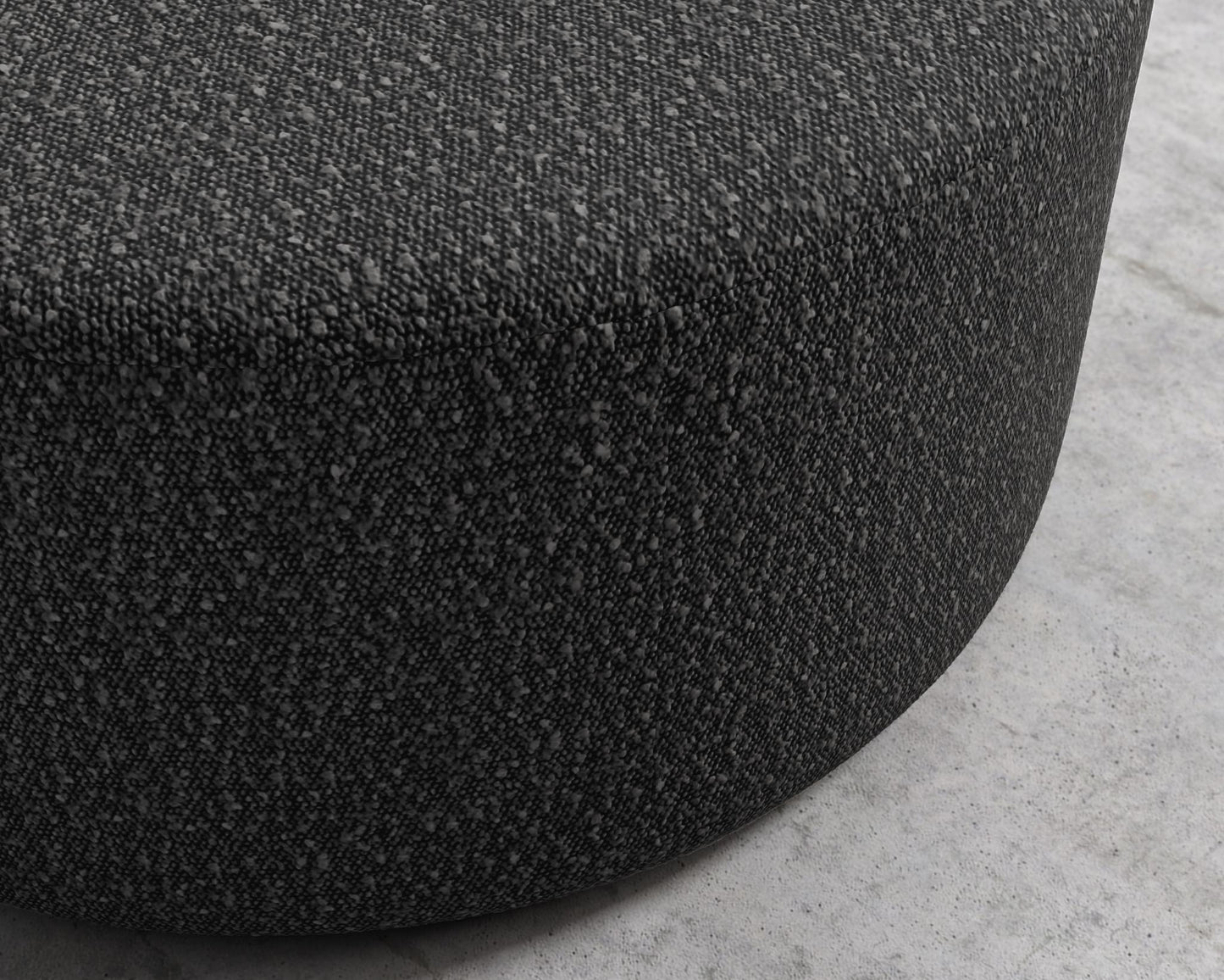 Nova Pouf - Large - Chatou Bouclé - Caviar